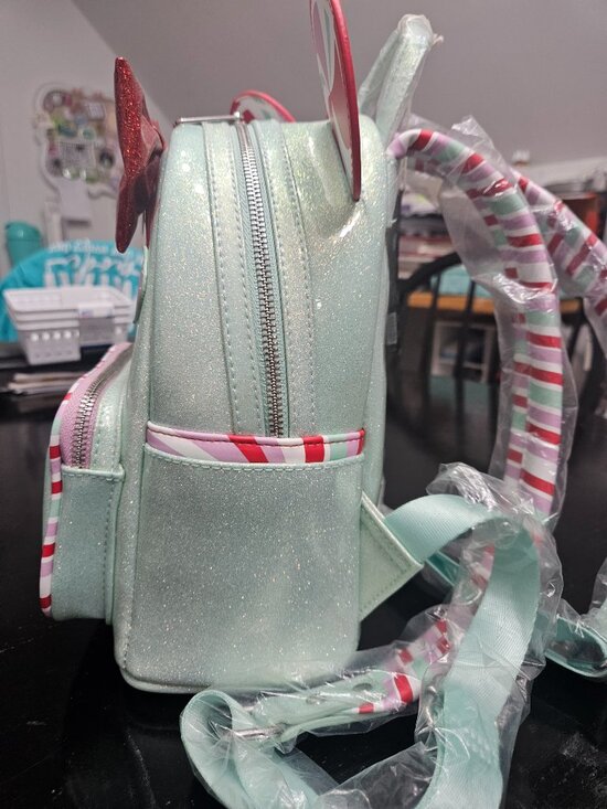 Disney Lougefly Minnie Mouse Peppermint Ornament Backpack NWT main image 7
